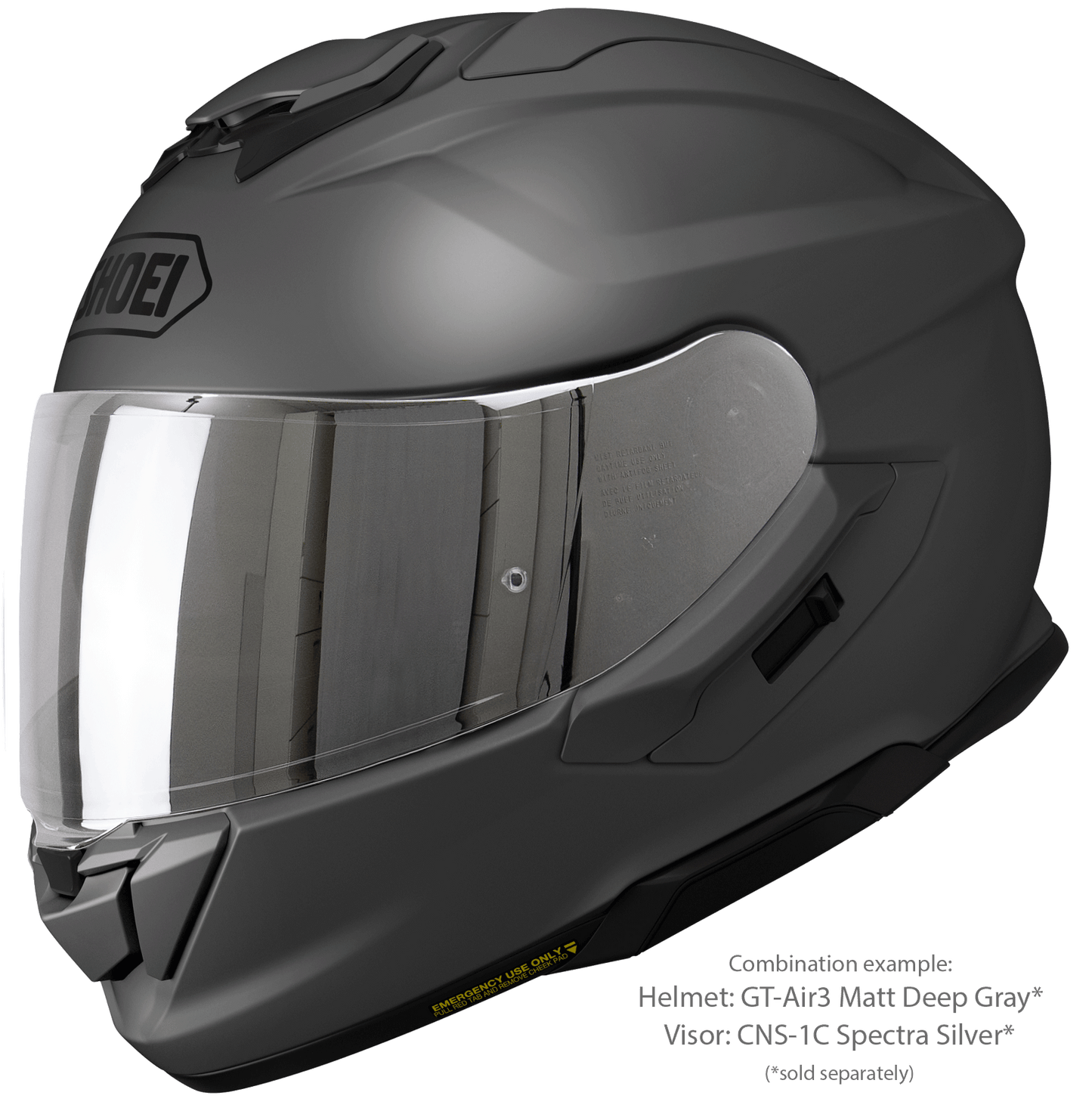 Shoei GT-Air 3 Sportig Touring MC-hjälm - Mattgrå