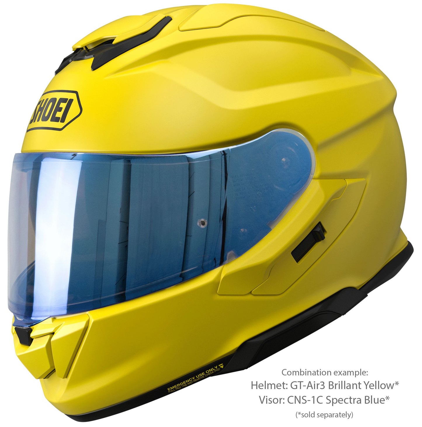 Shoei GT-Air 3 Brilliant Gul - Sportig Touring MC-hjälm