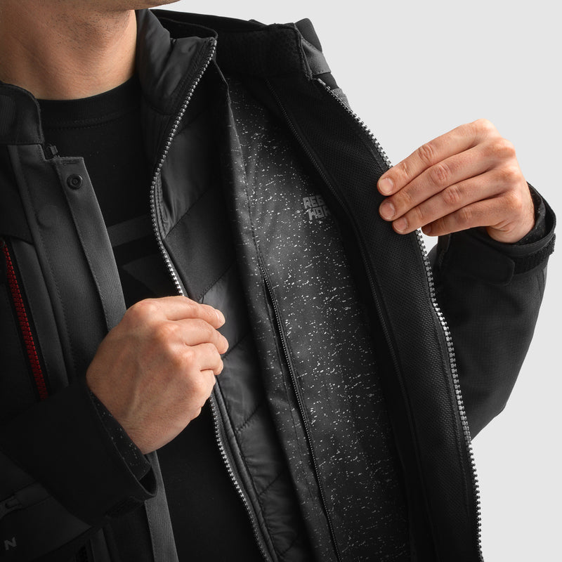 Rebelhorn Hardy 3.0 Textil MC Touringjacka - Antracit/Grå/Gul