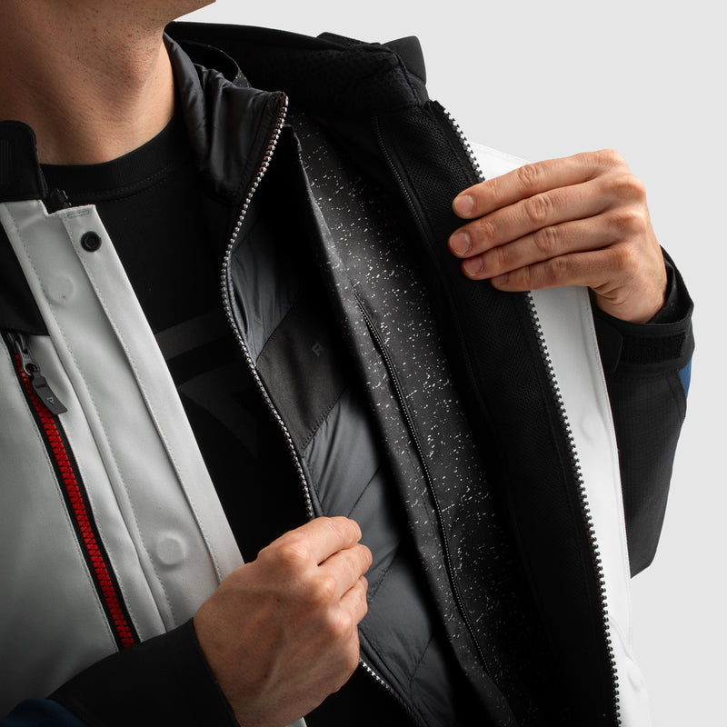 Rebelhorn Hardy 3.0 Textil MC Touringjacka - Blå/Grå/Röd