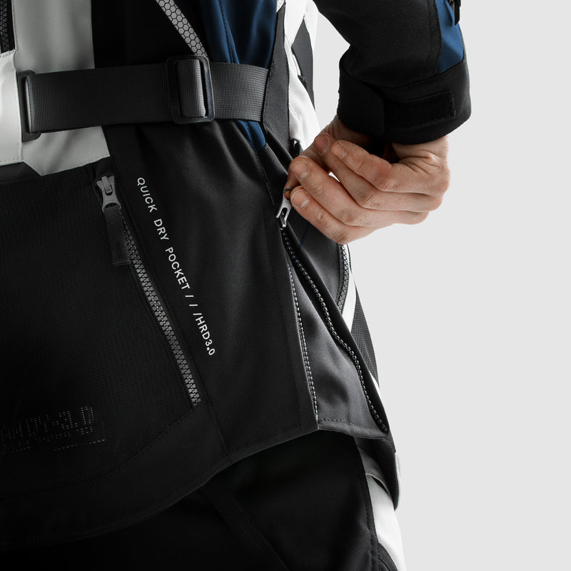 Rebelhorn Hardy 3.0 Textil MC Touringjacka - Blå/Grå/Röd