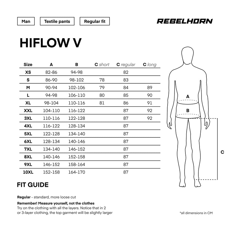 Rebelhorn Hiflow V Textil MC Byxor - Svart