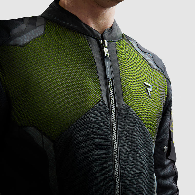 Rebelhorn Jax Textiljacka - Svart/Neongul