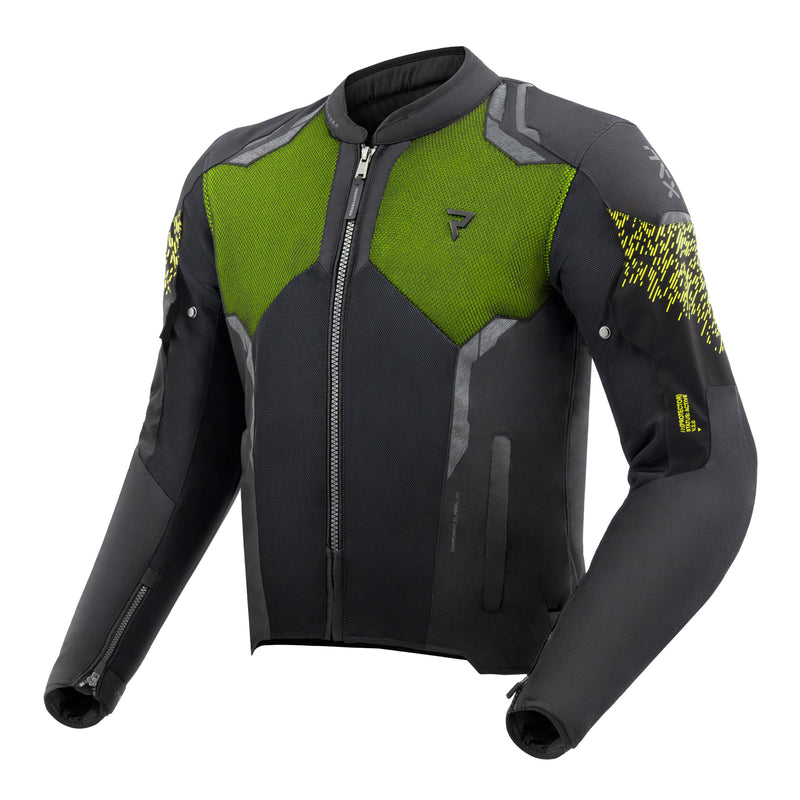 Rebelhorn Jax Textiljacka - Svart/Neongul