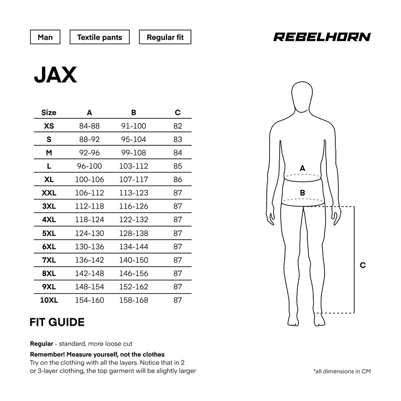 Rebelhorn Jax MC Textilbyxor - Svart