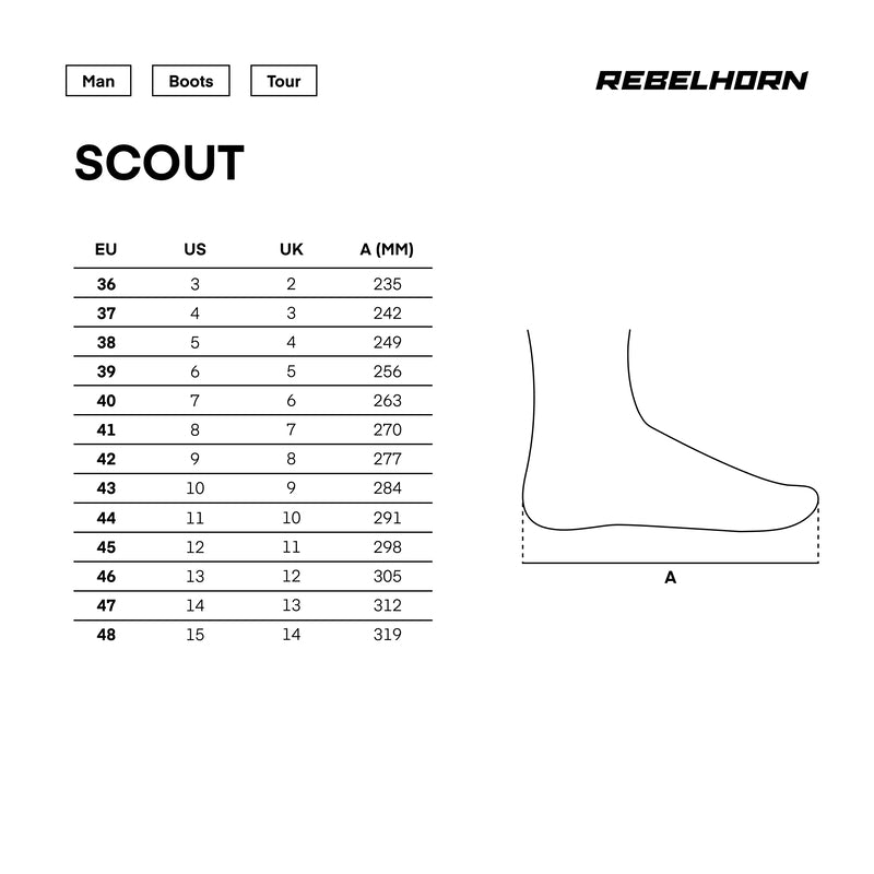 Rebelhorn Scout MC-Skor - Svart