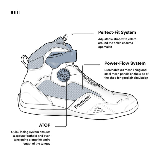Rebelhorn Spark II MC-Skor – Svart