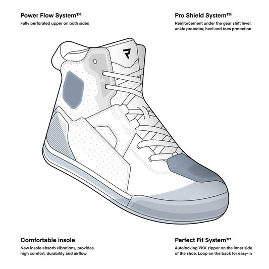 Rebelhorn Vandal II Motorcykelskor - Olivgrön/Orange