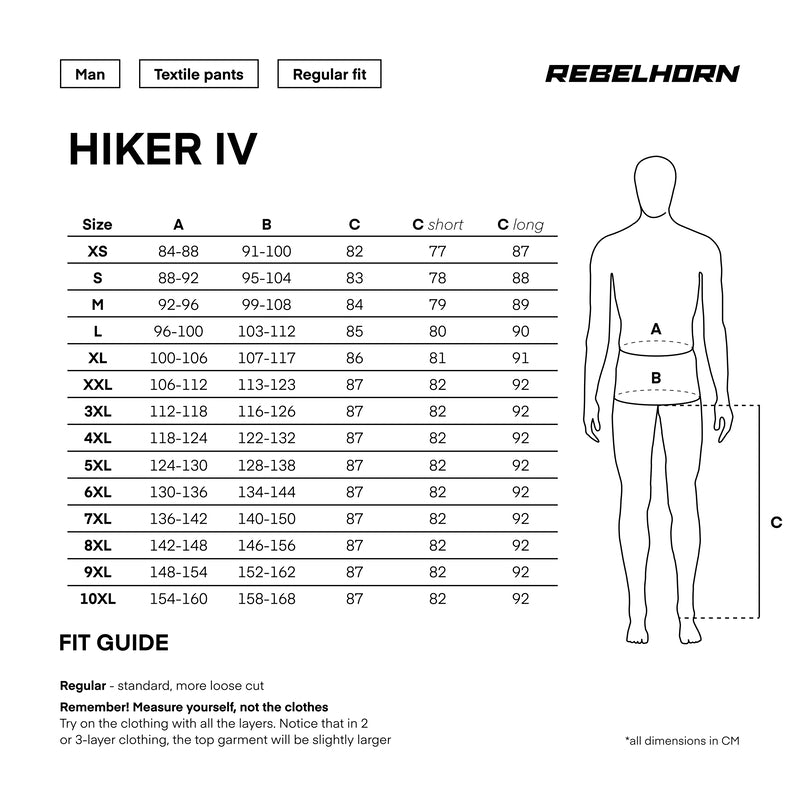 Rebelhorn Hiker IV Textil MC-Byxor Svart