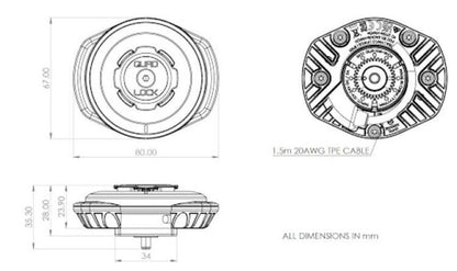 Quad Lock® Vattentåligt Trådlöst Laddhuvud – För direkt 12V–24V-anslutning
