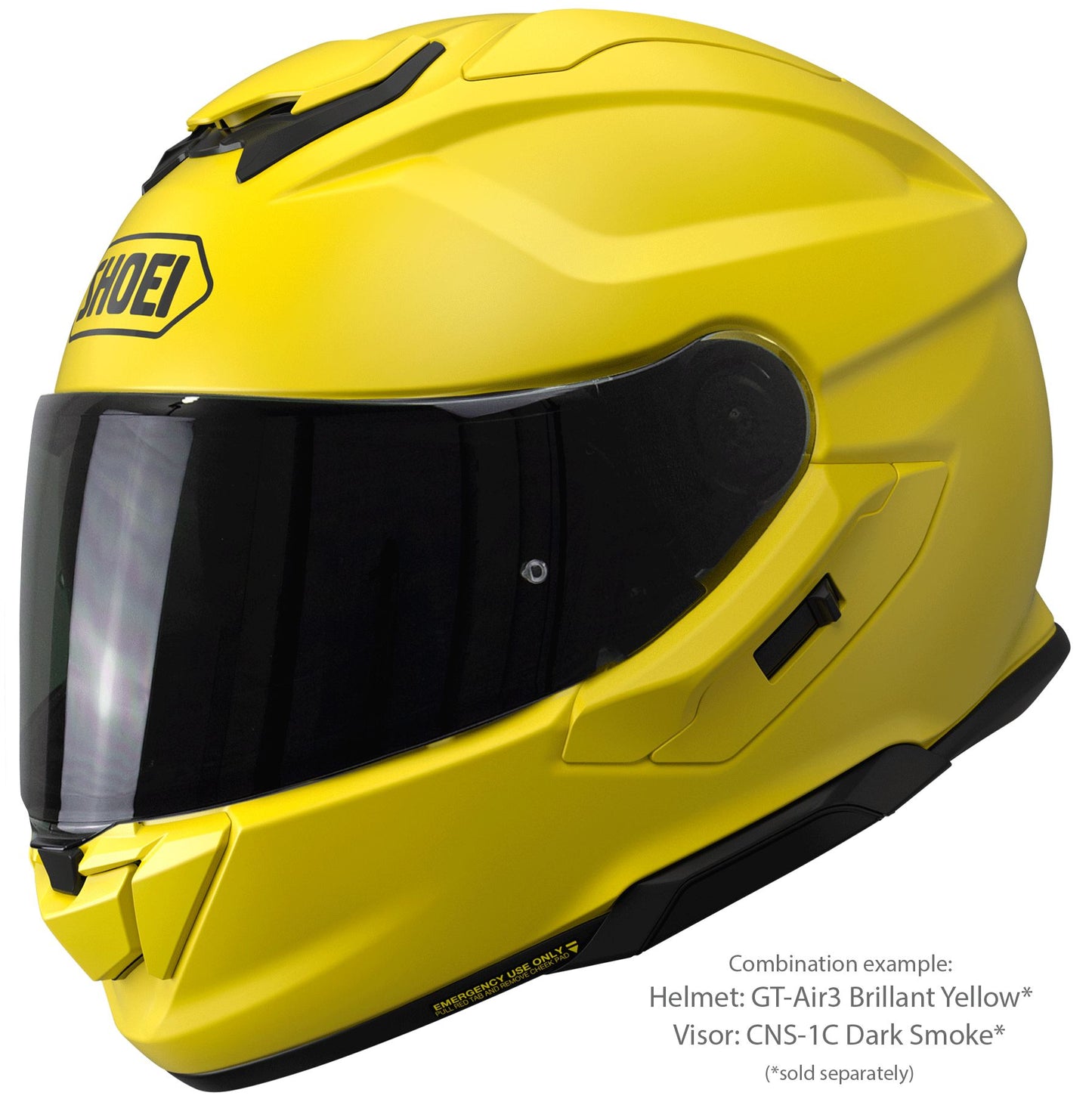 Shoei GT-Air 3 Brilliant Gul - Sportig Touring MC-hjälm