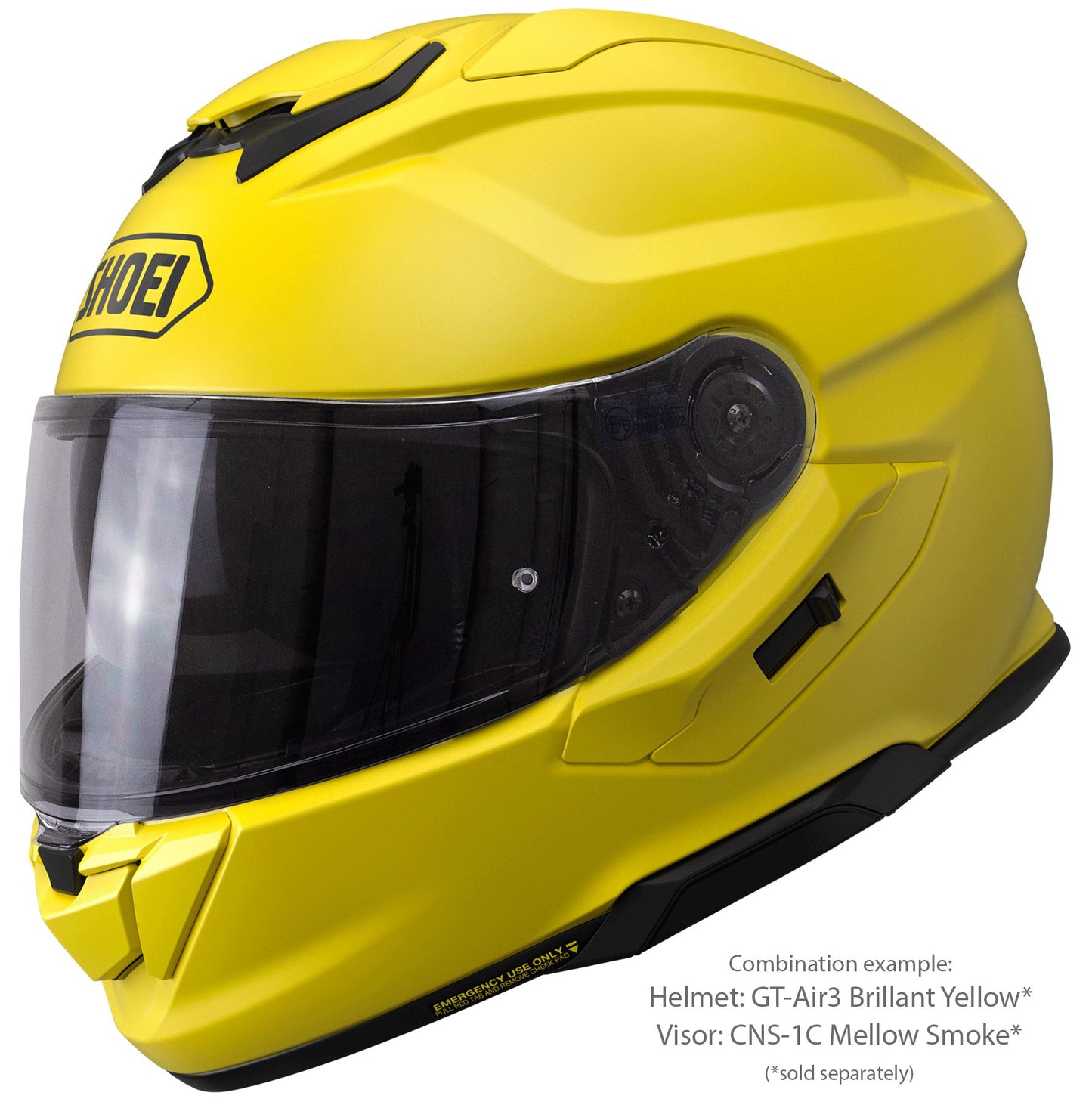 Shoei GT-Air 3 Brilliant Gul - Sportig Touring MC-hjälm