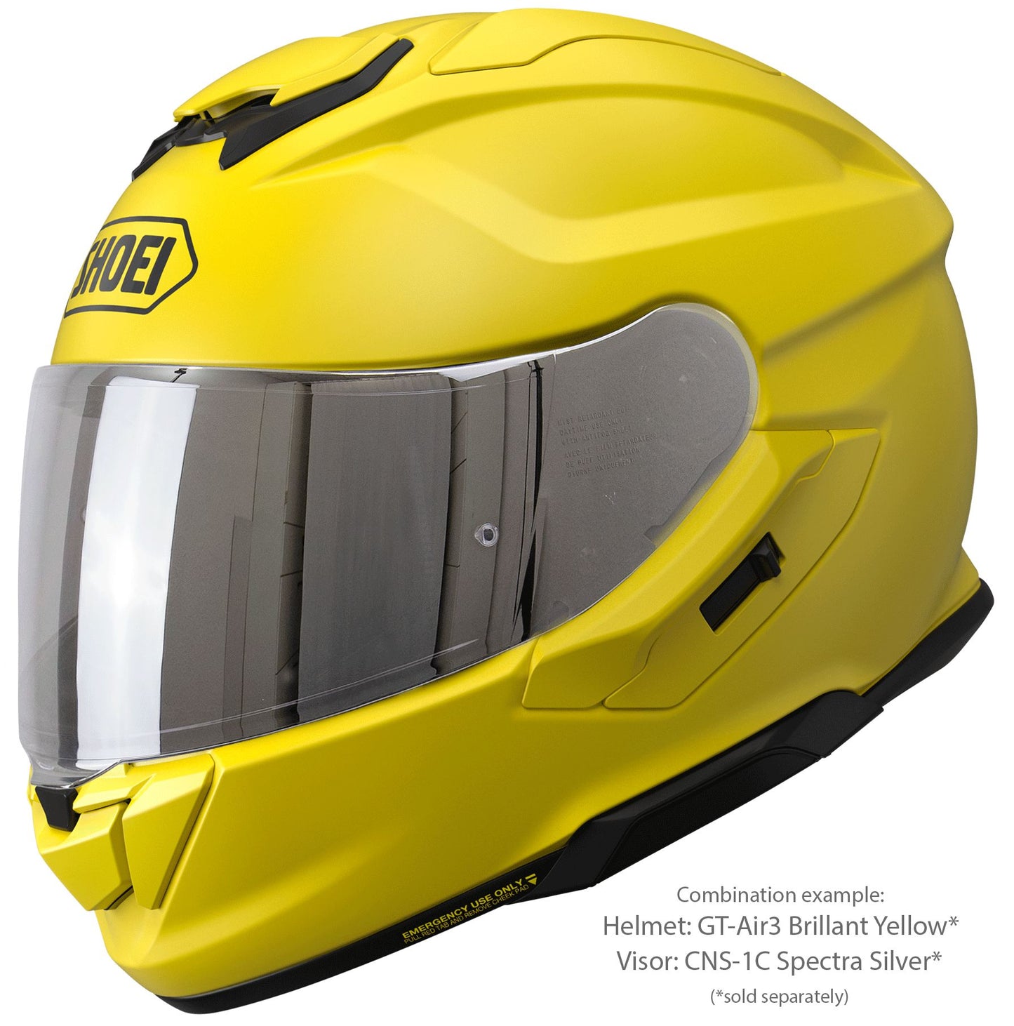 Shoei GT-Air 3 Brilliant Gul - Sportig Touring MC-hjälm