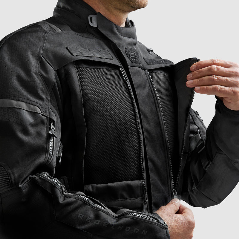 Rebelhorn Cubby V Textil MC Touringjacka - Svart