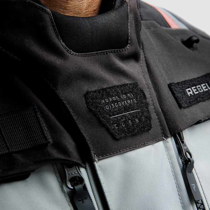 Rebelhorn Cubby V Textil MC Touringjacka - Blå/Grå/Röd