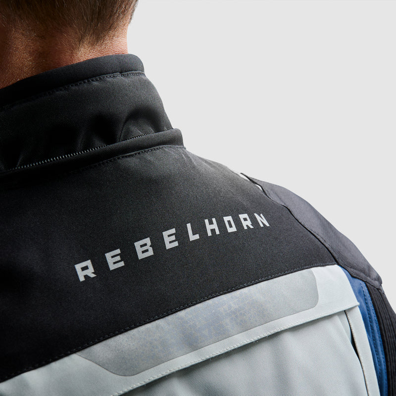 Rebelhorn Cubby V Textil MC Touringjacka - Blå/Grå/Röd
