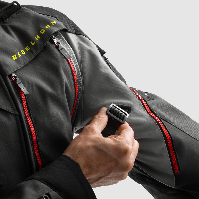 Rebelhorn Hardy 3.0 Textil MC Touringjacka - Antracit/Grå/Gul