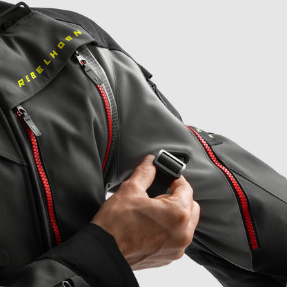 Rebelhorn Hardy 3.0 Textil MC Touringjacka - Antracit/Grå/Gul