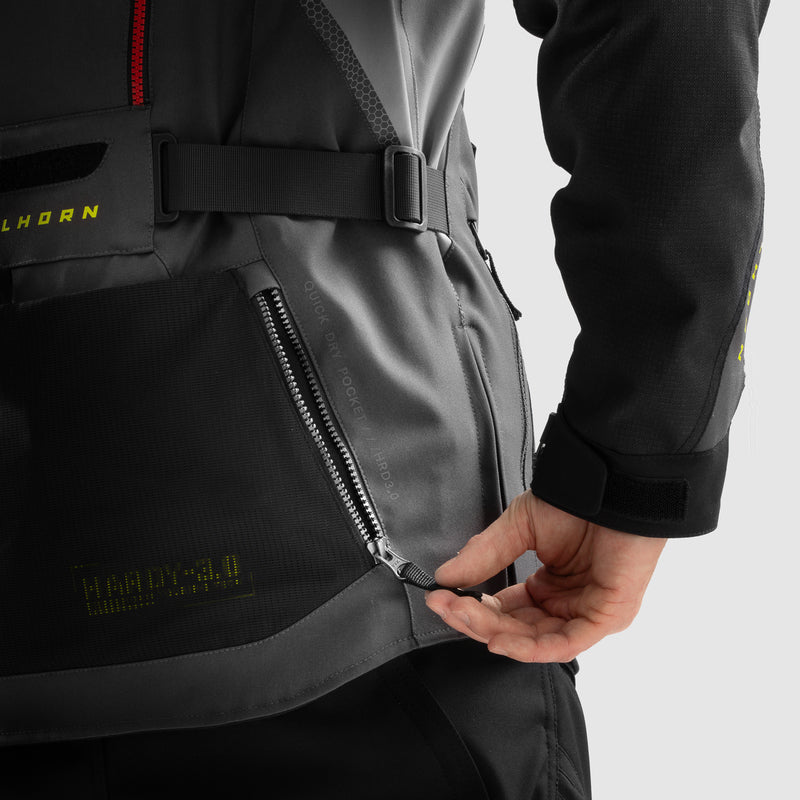 Rebelhorn Hardy 3.0 Textil MC Touringjacka - Antracit/Grå/Gul