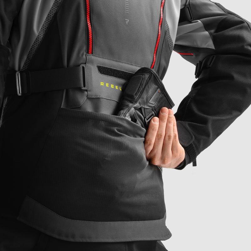 Rebelhorn Hardy 3.0 Textil MC Touringjacka - Antracit/Grå/Gul