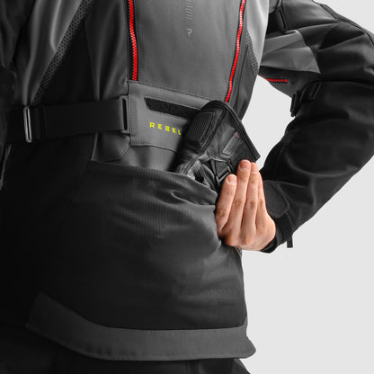 Rebelhorn Hardy 3.0 Textil MC Touringjacka - Antracit/Grå/Gul