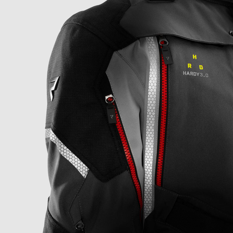 Rebelhorn Hardy 3.0 Textil MC Touringjacka - Antracit/Grå/Gul