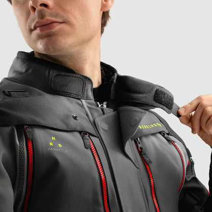 Rebelhorn Hardy 3.0 Textil MC Touringjacka - Antracit/Grå/Gul
