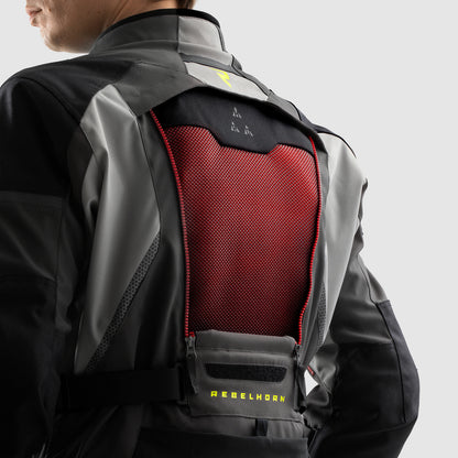 Rebelhorn Hardy 3.0 Textil MC Touringjacka - Antracit/Grå/Gul