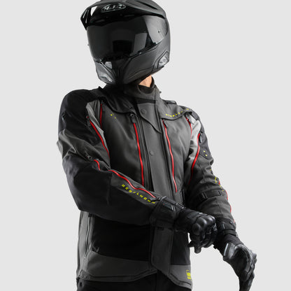 Rebelhorn Hardy 3.0 Textil MC Touringjacka - Antracit/Grå/Gul
