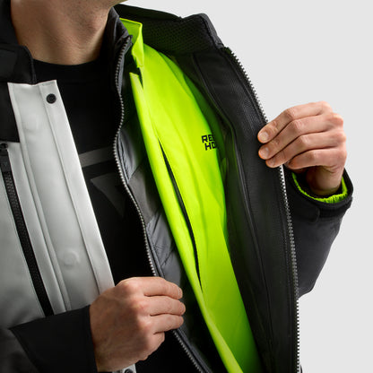 Rebelhorn Hardy 3.0 Textil MC Touringjacka - Svart/Grå/Neongul