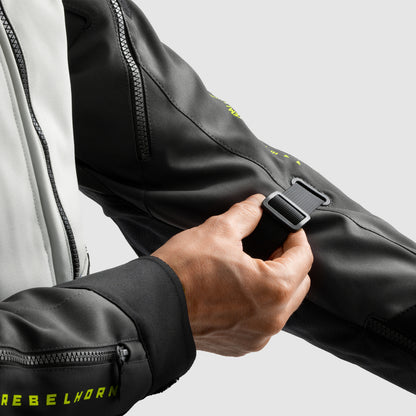 Rebelhorn Hardy 3.0 Textil MC Touringjacka - Svart/Grå/Neongul