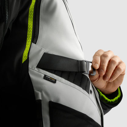 Rebelhorn Hardy 3.0 Textil MC Touringjacka - Svart/Grå/Neongul