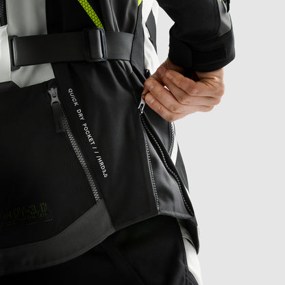 Rebelhorn Hardy 3.0 Textil MC Touringjacka - Svart/Grå/Neongul