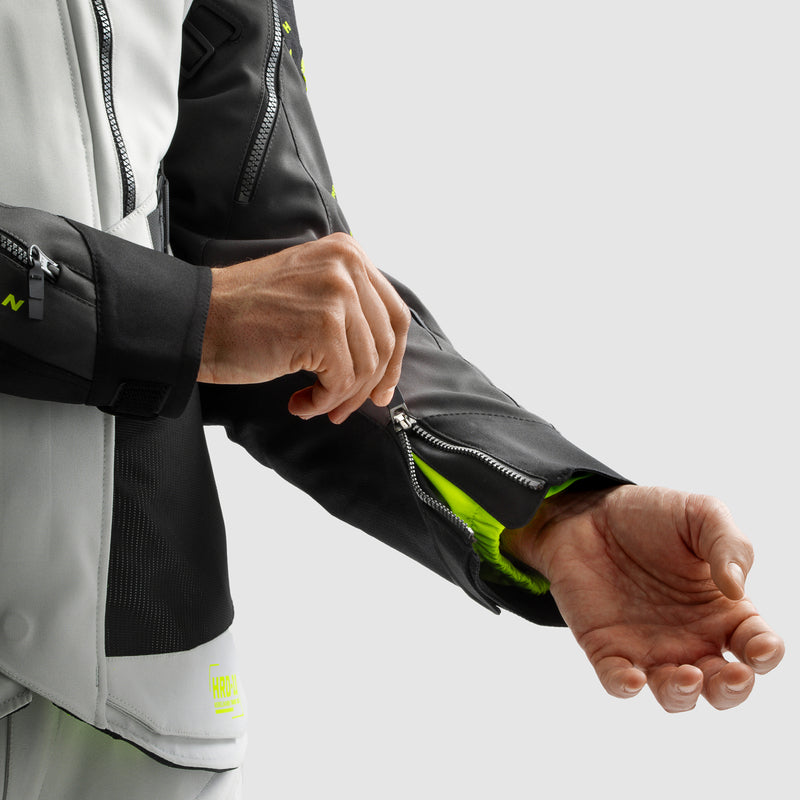 Rebelhorn Hardy 3.0 Textil MC Touringjacka - Svart/Grå/Neongul