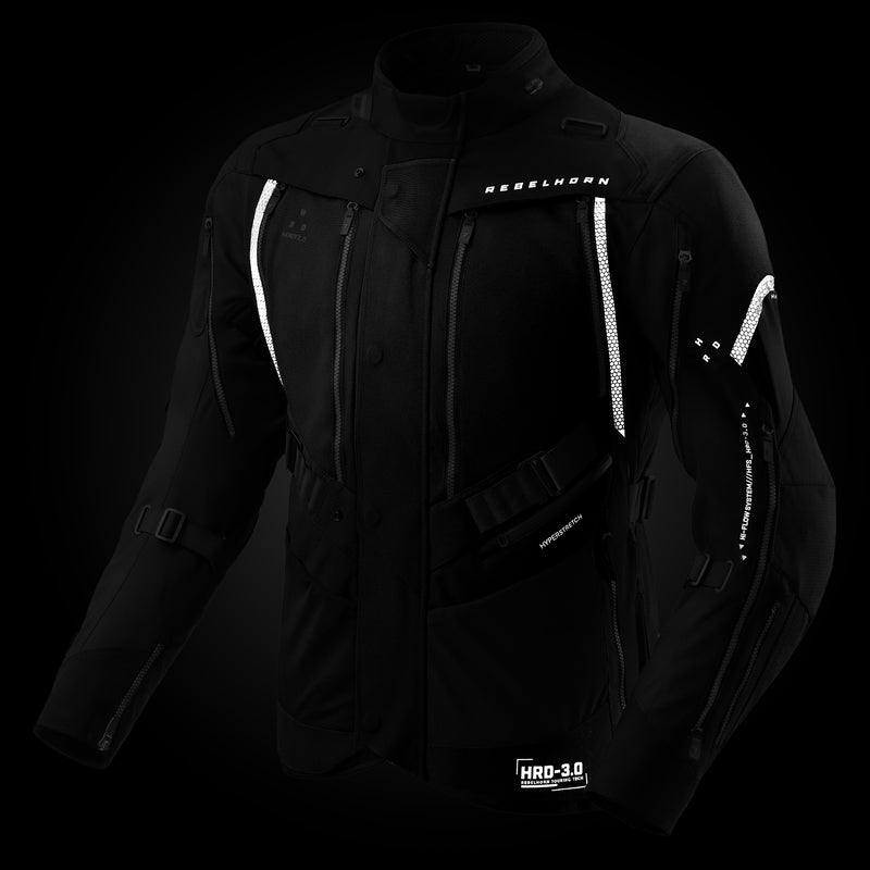 Rebelhorn Hardy 3.0 Textil MC Touringjacka - Svart