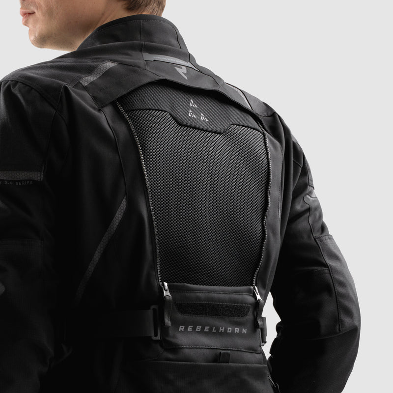 Rebelhorn Hardy 3.0 Textil MC Touringjacka - Svart