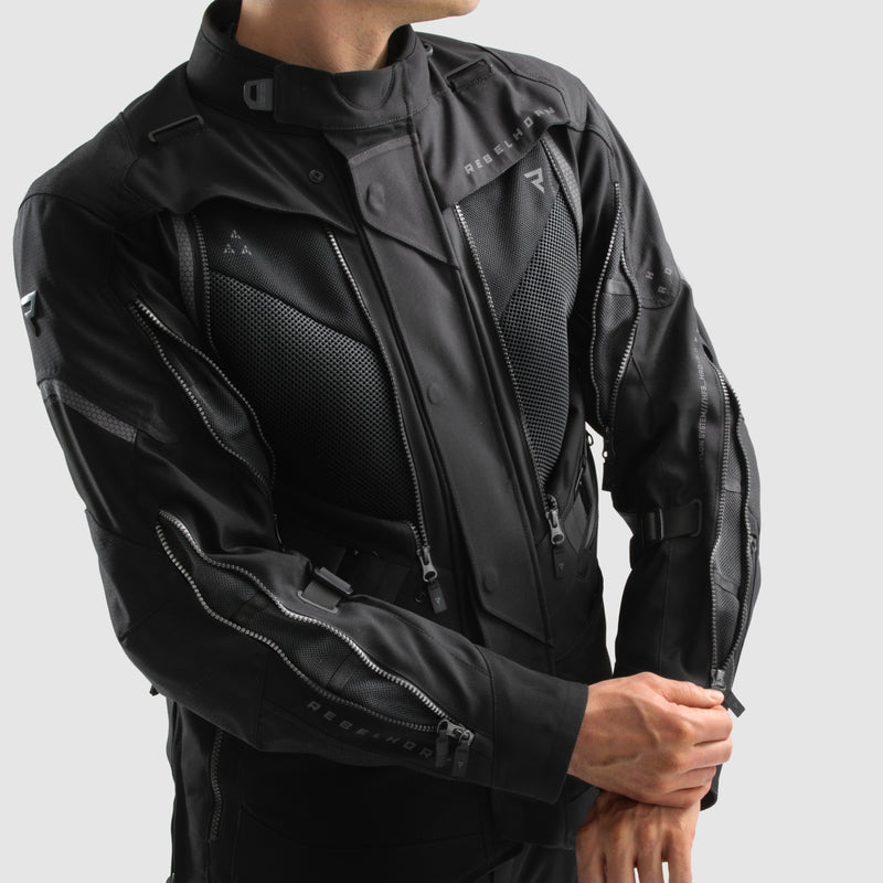 Rebelhorn Hardy 3.0 Textil MC Touringjacka - Svart