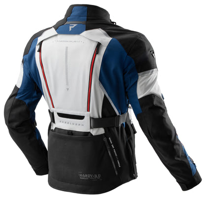 Rebelhorn Hardy 3.0 Textil MC Touringjacka - Blå/Grå/Röd
