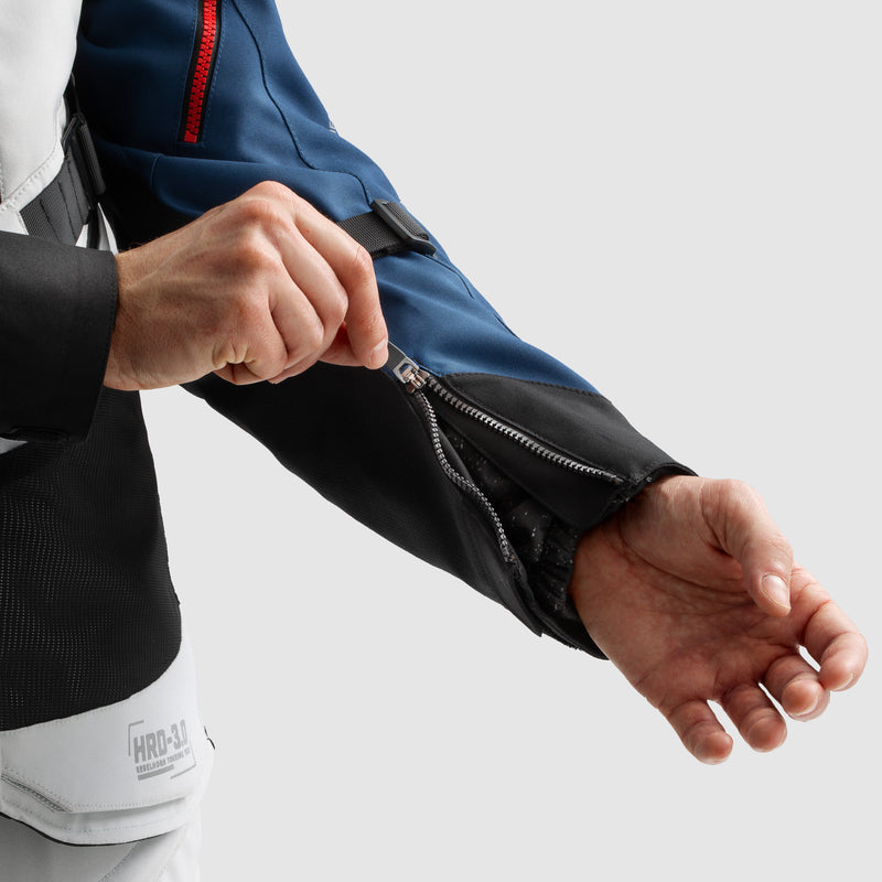 Rebelhorn Hardy 3.0 Textil MC Touringjacka - Blå/Grå/Röd