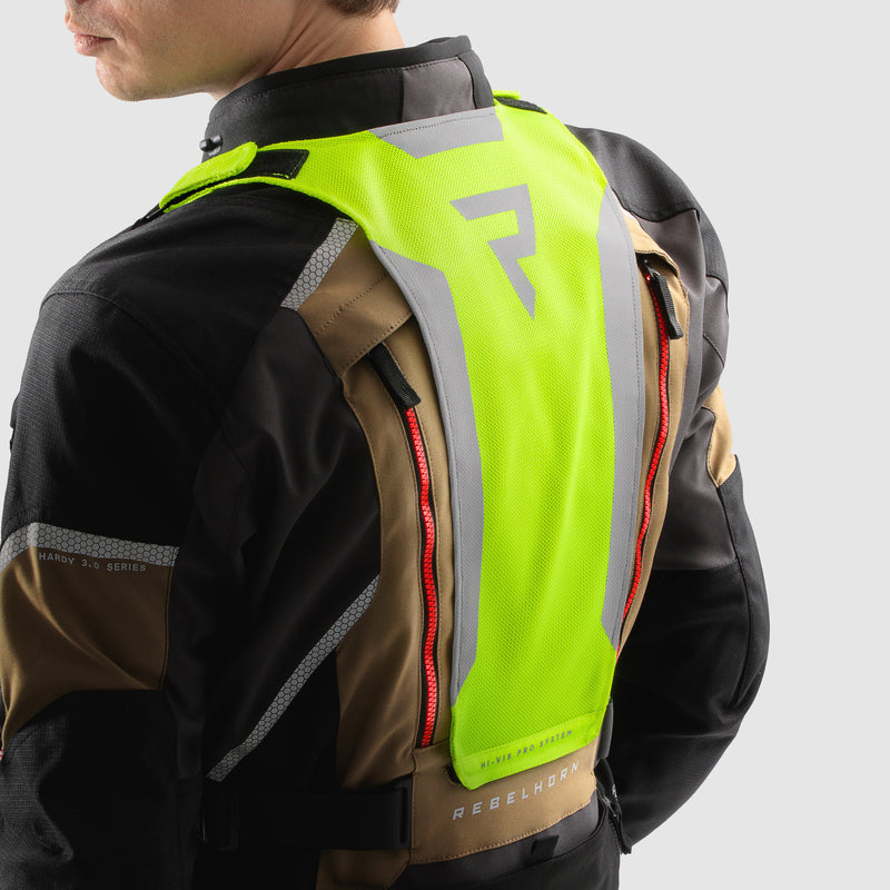 Rebelhorn Hardy 3.0 Textil MC Touringjacka - Desert/Grå/Röd