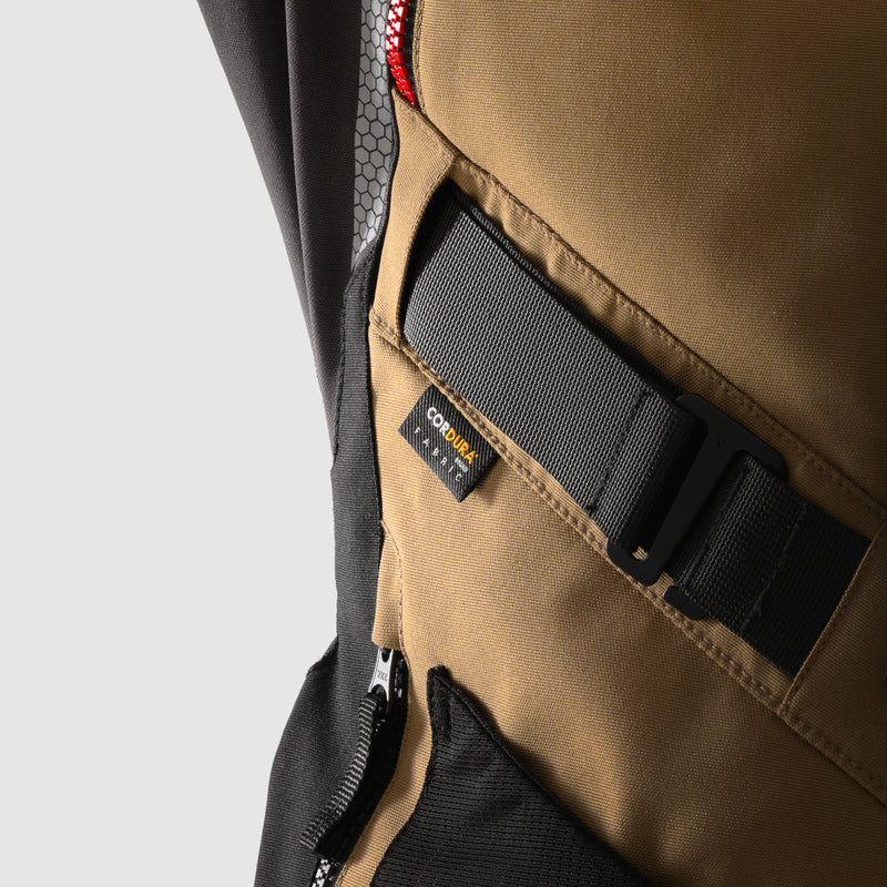 Rebelhorn Hardy 3.0 Textil MC Touringjacka - Desert/Grå/Röd