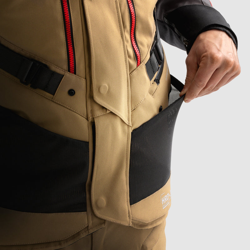 Rebelhorn Hardy 3.0 Textil MC Touringjacka - Desert/Grå/Röd