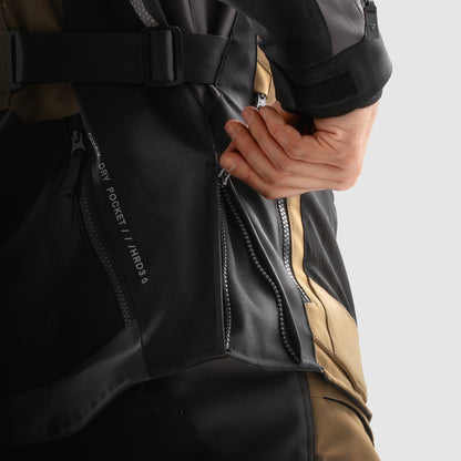 Rebelhorn Hardy 3.0 Textil MC Touringjacka - Desert/Grå/Röd