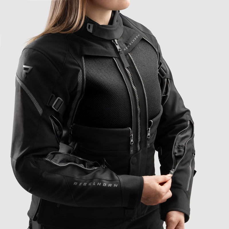 Rebelhorn Hardy 3.0 Lady Textil MC Touringjacka - Svart