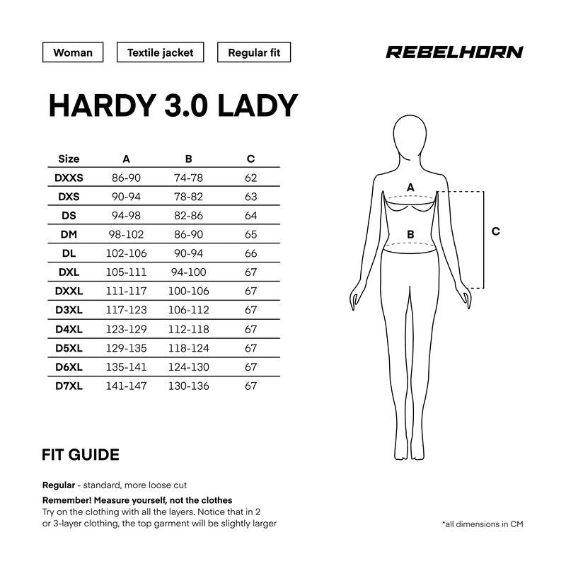 Rebelhorn Hardy 3.0 Lady Textil MC Touringjacka - Svart