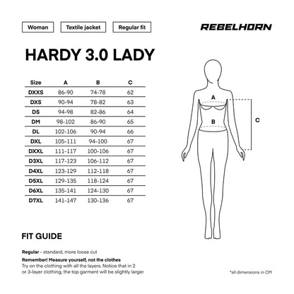 Rebelhorn Hardy 3.0 Lady Textil MC Touringjacka - Svart
