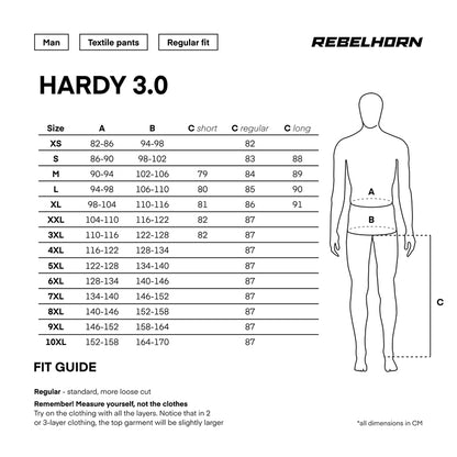 Rebelhorn Hardy 3.0 Textilbyxor - Svart