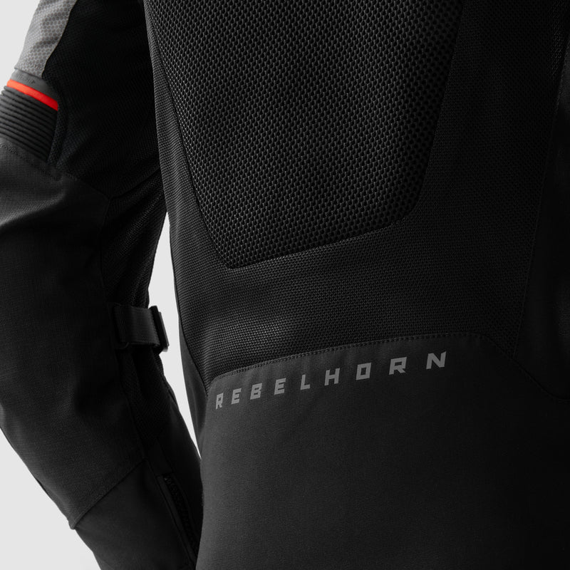 Rebelhorn Hiflow V Textil MC Jacka -  Svart/Grå/Röd