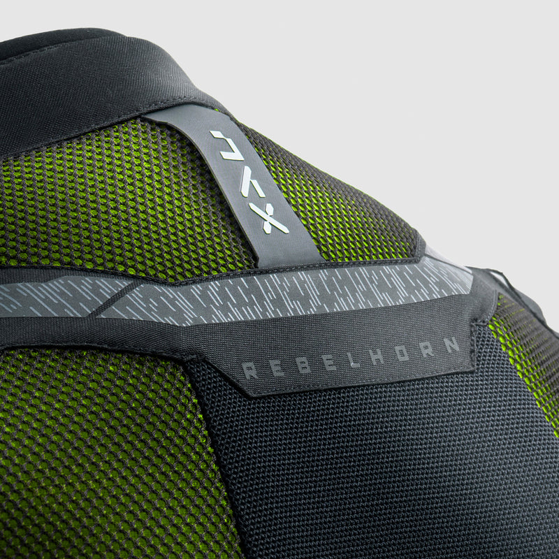 Rebelhorn Jax Textiljacka - Svart/Neongul
