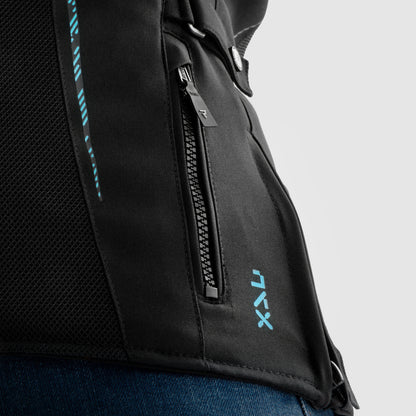 Rebelhorn Jax Lady Textil MC-Jacka - Svart/Blå